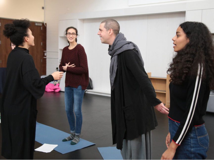 Students participate in a collective sounding performance