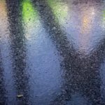 multicolor abstract reflection of shapes and lines in water