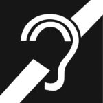 access symbol for amplified sound or assistive hearing devices