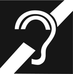 access symbol for amplified sound or hearing devices