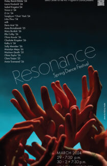Poster for Resonance spring dance festival in April 2024