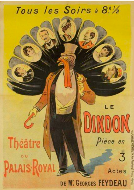 Vintage poster of “Le Dindon” by Georges Feydeau
