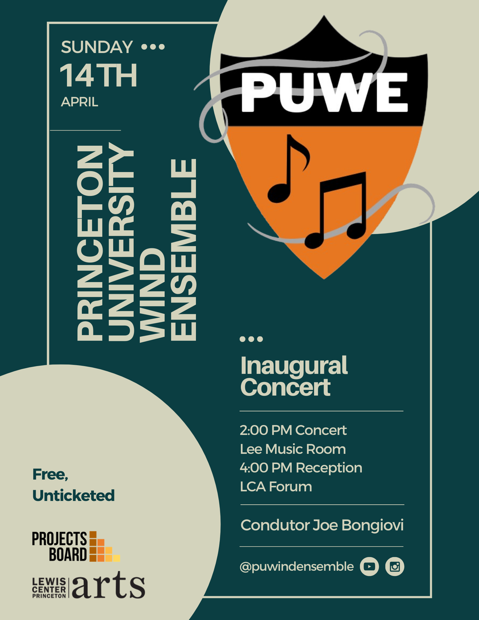 Princeton University Wind Ensemble Inaugural Concert on April 14, 2024