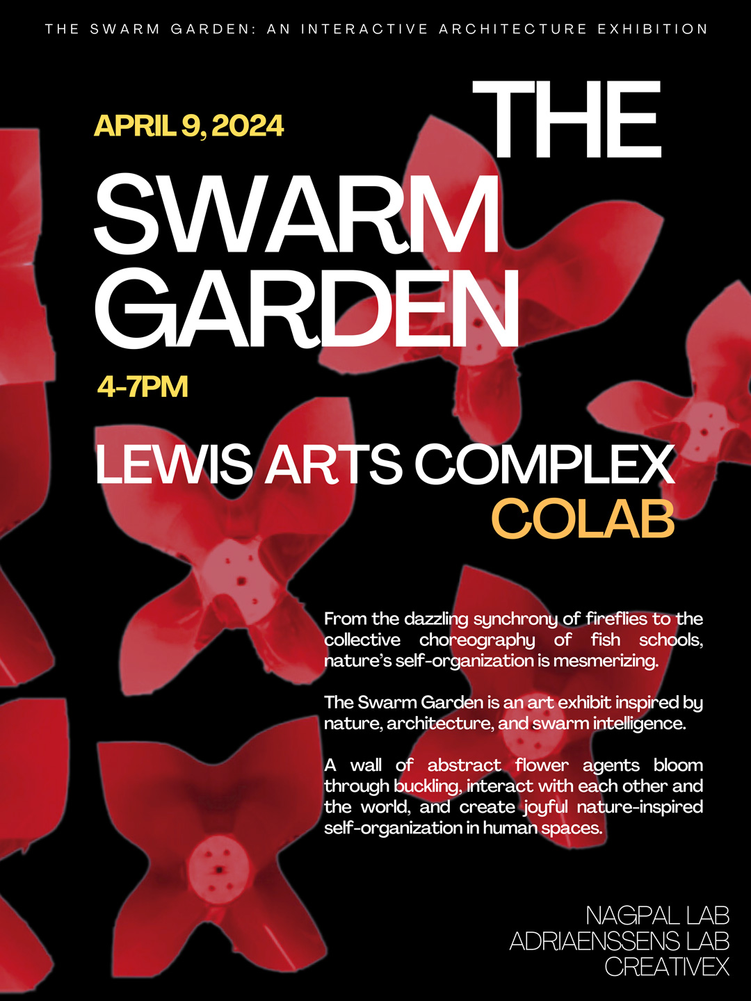 The Swarm Garden Interactive Architecture Exhibition on April 9
