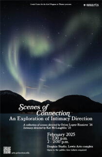 Poster for Scenes of Connection performances on February 1 at 7:30 PM and Feb. 2 at 2 PM