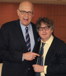 Portrait of Leonard Milberg (left) and Paul Muldoon (right)